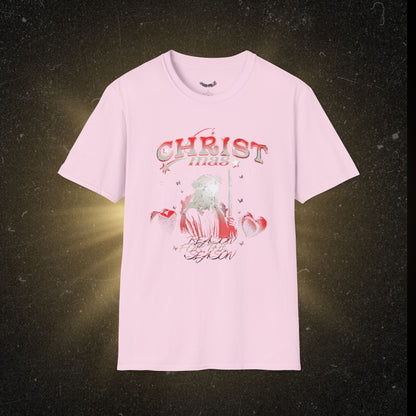 Christmas Vibe Unisex Softstyle T-Shirt with Festive Graphics