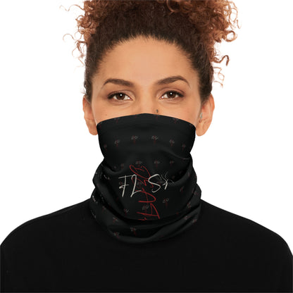 Artistic Winter Neck Gaiter with Drawstring – FLESH DEATH Design